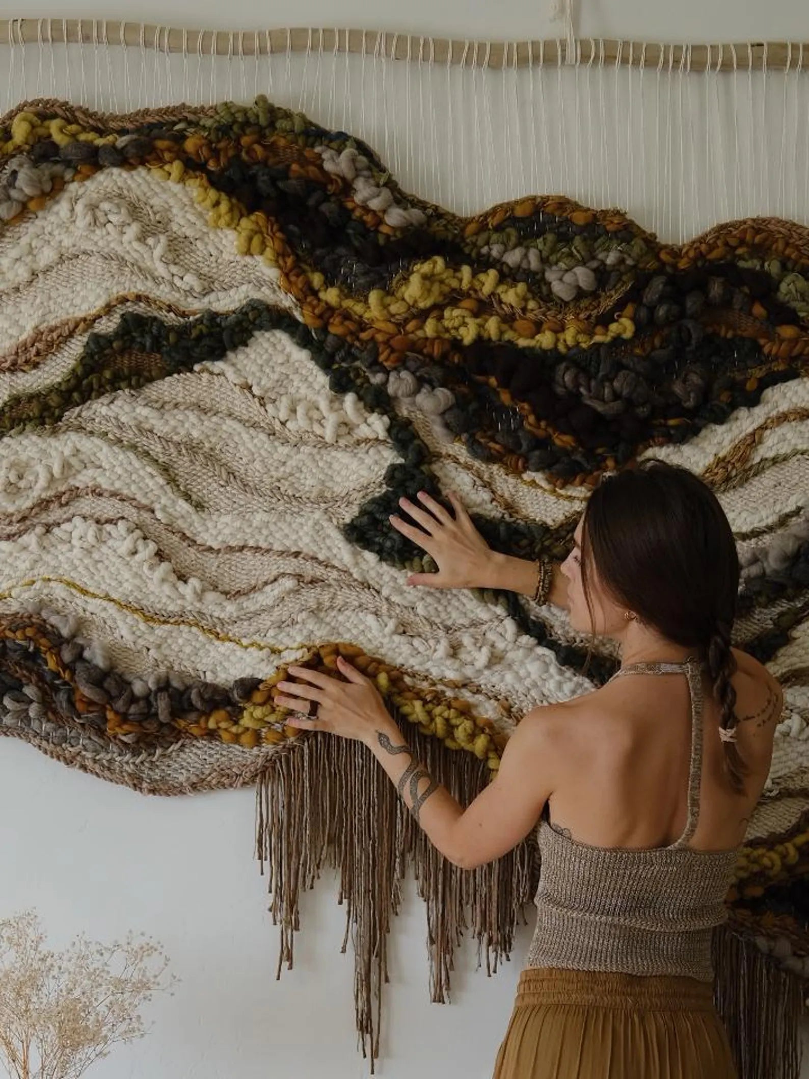 large woven wall art textile