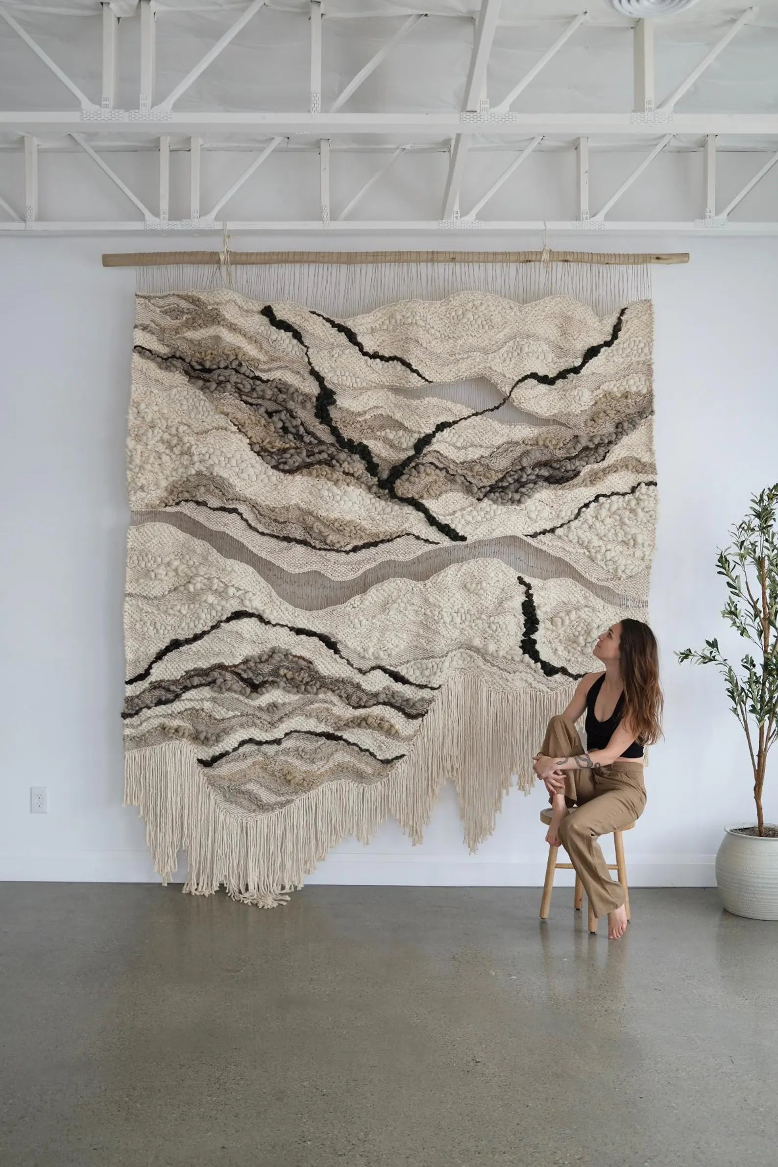 Wall hanging safari inspired handwoven wall hanging