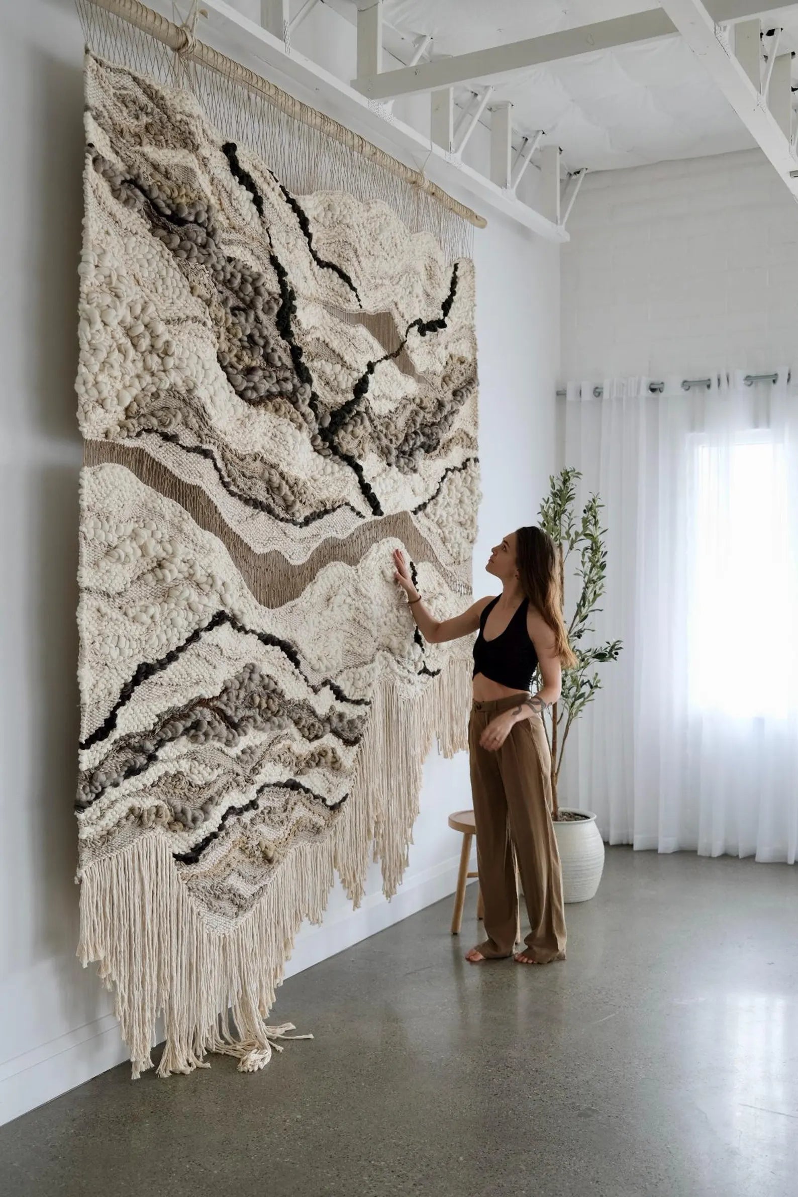 Wall hanging safari inspired handwoven wall hanging