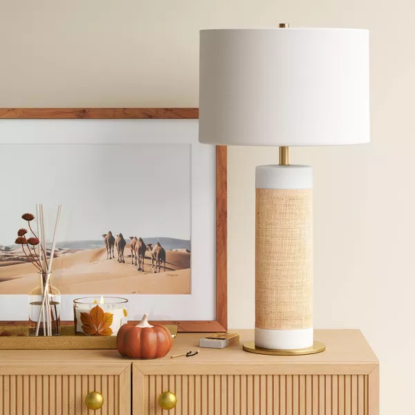 Ceramic Table Lamp with Natural