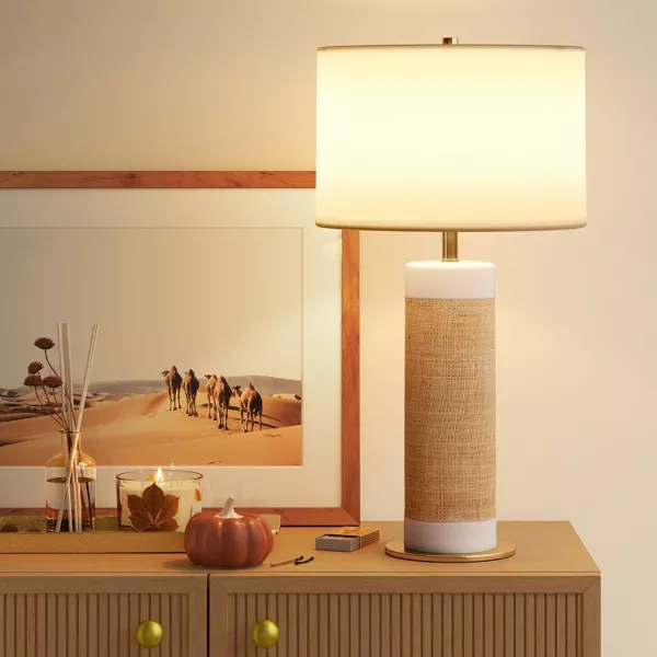 Ceramic Table Lamp with Natural