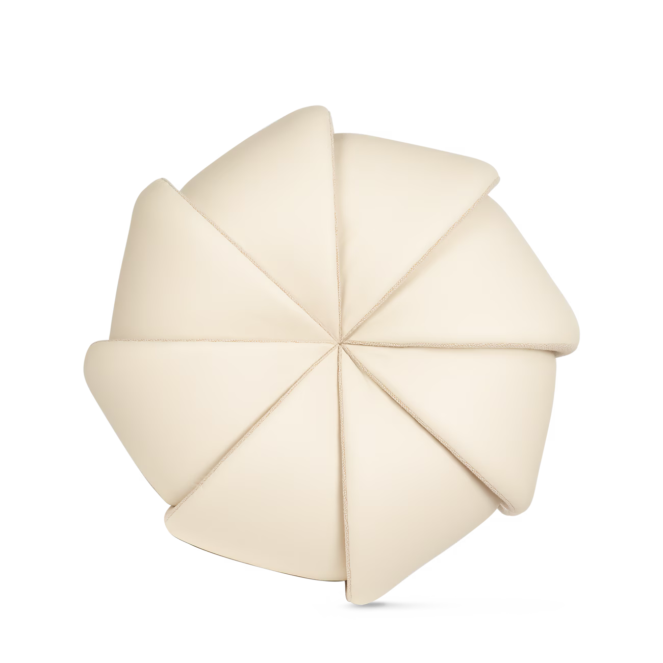 Beige decorative pumpkin on a white background Cream