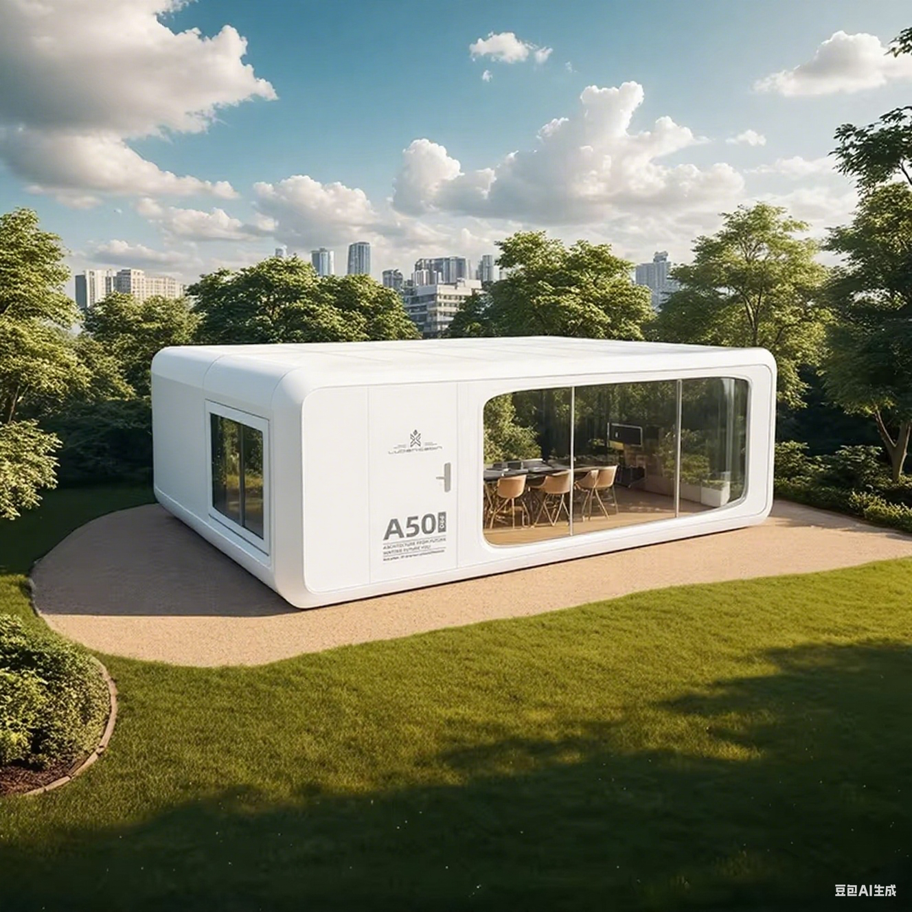 Off-Grid Industrial-Modern Capsule Cabin — Solar-Ready Steel Tiny Home