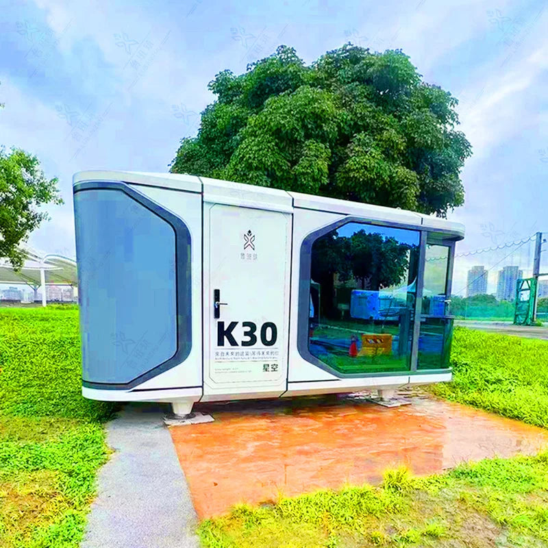 40ft Luxury Capsule-Style Container Villa — Extendable Light-Steel Prefab Home