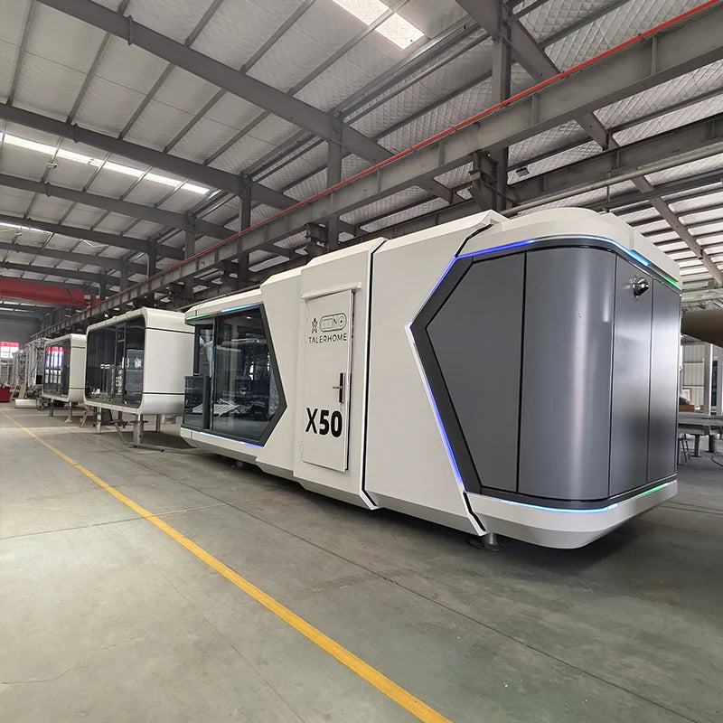 40ft Steel Space-Capsule Home — Flat-Pack Container House for Outdoor Living