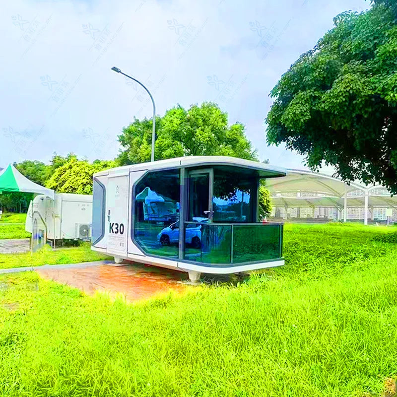40ft Luxury Capsule-Style Container Villa — Extendable Light-Steel Prefab Home