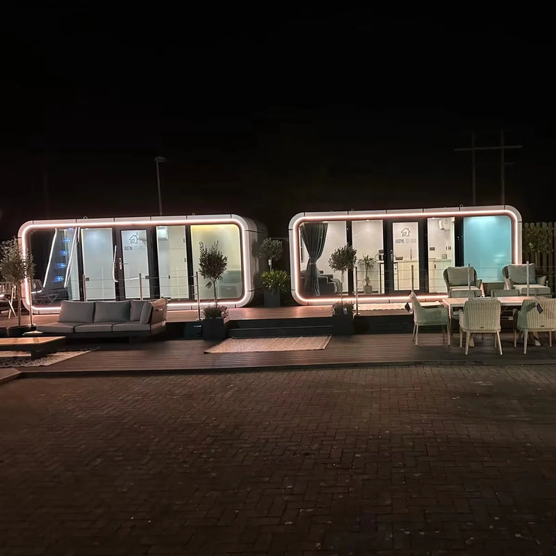 Eco Solar Capsule Cabin — Detachable All-in-One Steel Tiny Home Pod