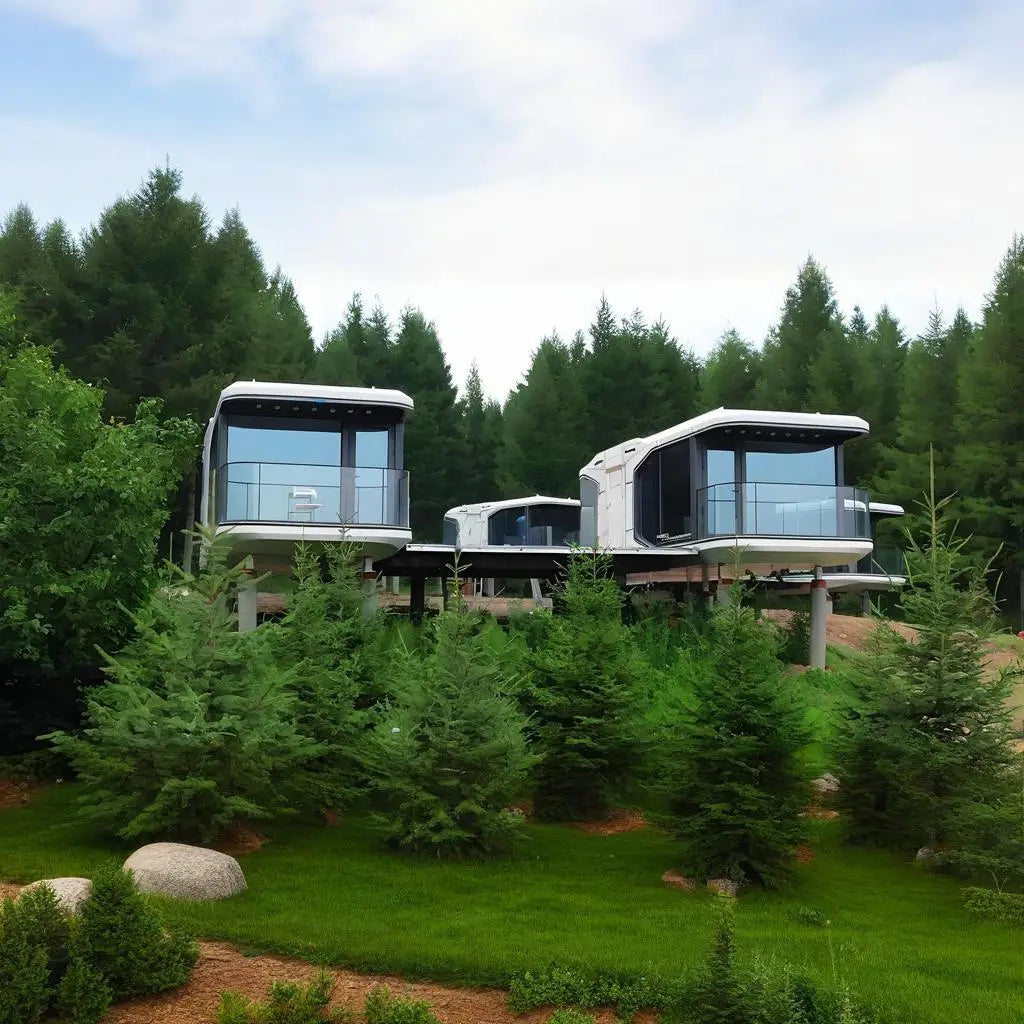 40ft Steel Space-Capsule Home — Flat-Pack Container House for Outdoor Living