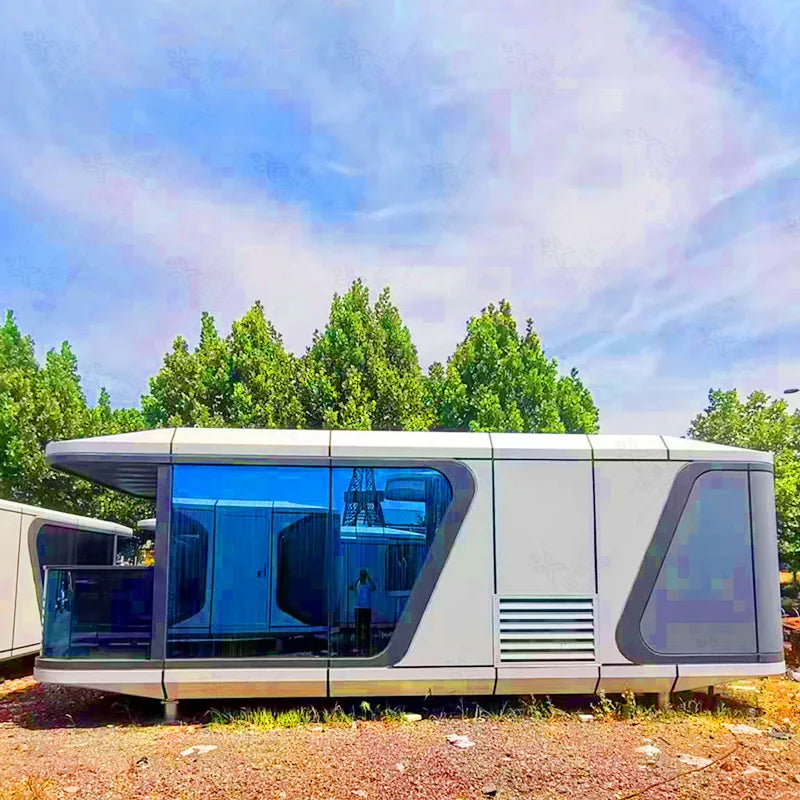 40ft Luxury Capsule-Style Container Villa — Extendable Light-Steel Prefab Home