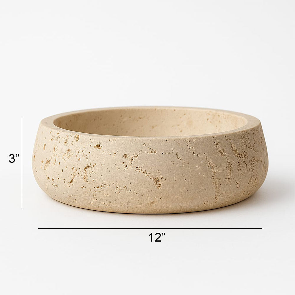 Beige ceramic bowl on a white background