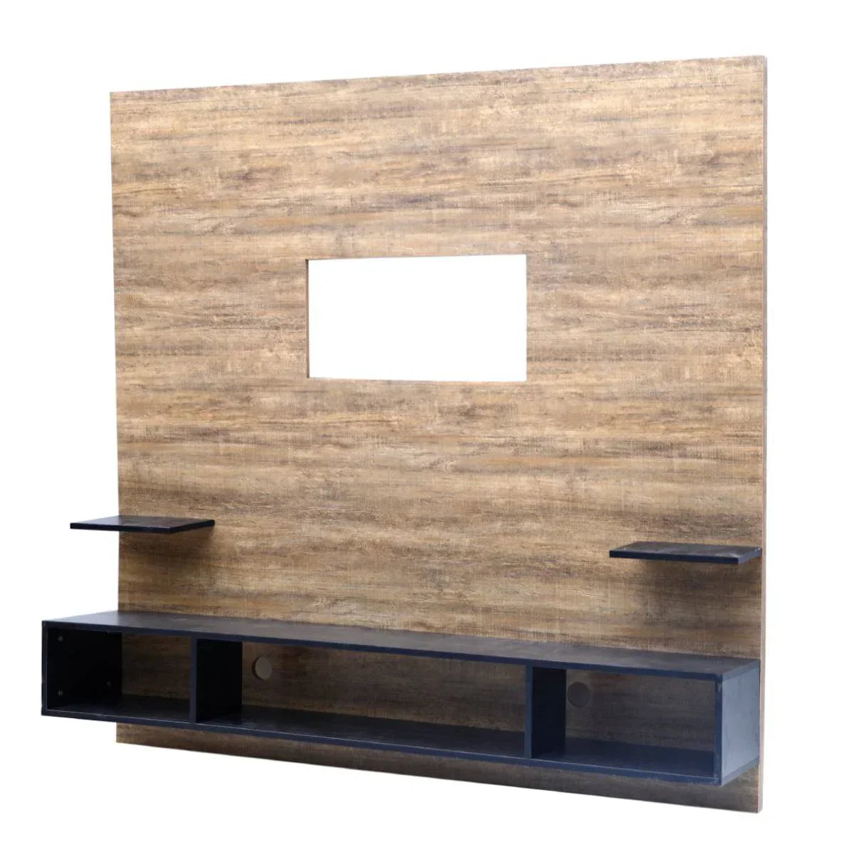 Space-saving TV wall unit with minimalist design
Mounted TV board with built-in shelf – sleek and tall style


