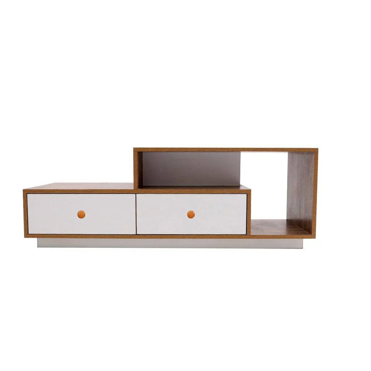 Osborne L Shape modern TV unit in textured and plain lamination – 47 inch